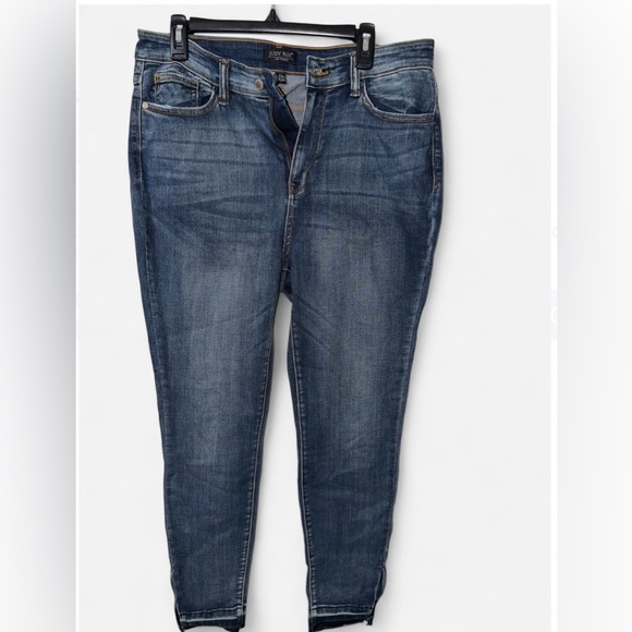 Judy Blue High Rise Dark Skinny Blue Jeans Women’s Size 15 - Picture 2 of 11